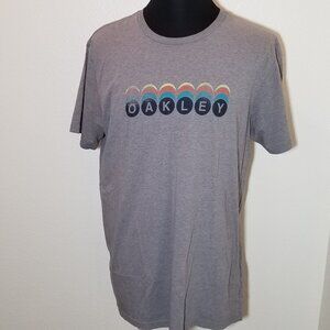 Oakley Mens XL Gray T-Shirt Skull Cross Bones Tag 90s Vintage Retro Streetwear